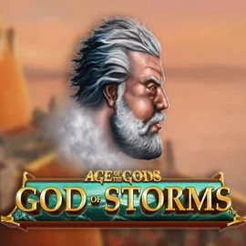 Age Of The Gods: God of Storms game by Playtech – logo hosted on Lucky Block Casino