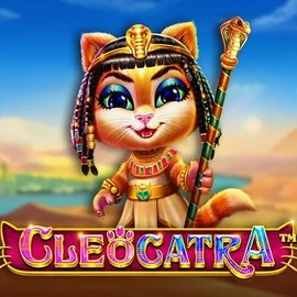 Cleocatra slot logo by Pragmatic Play at Lucky Block Casino